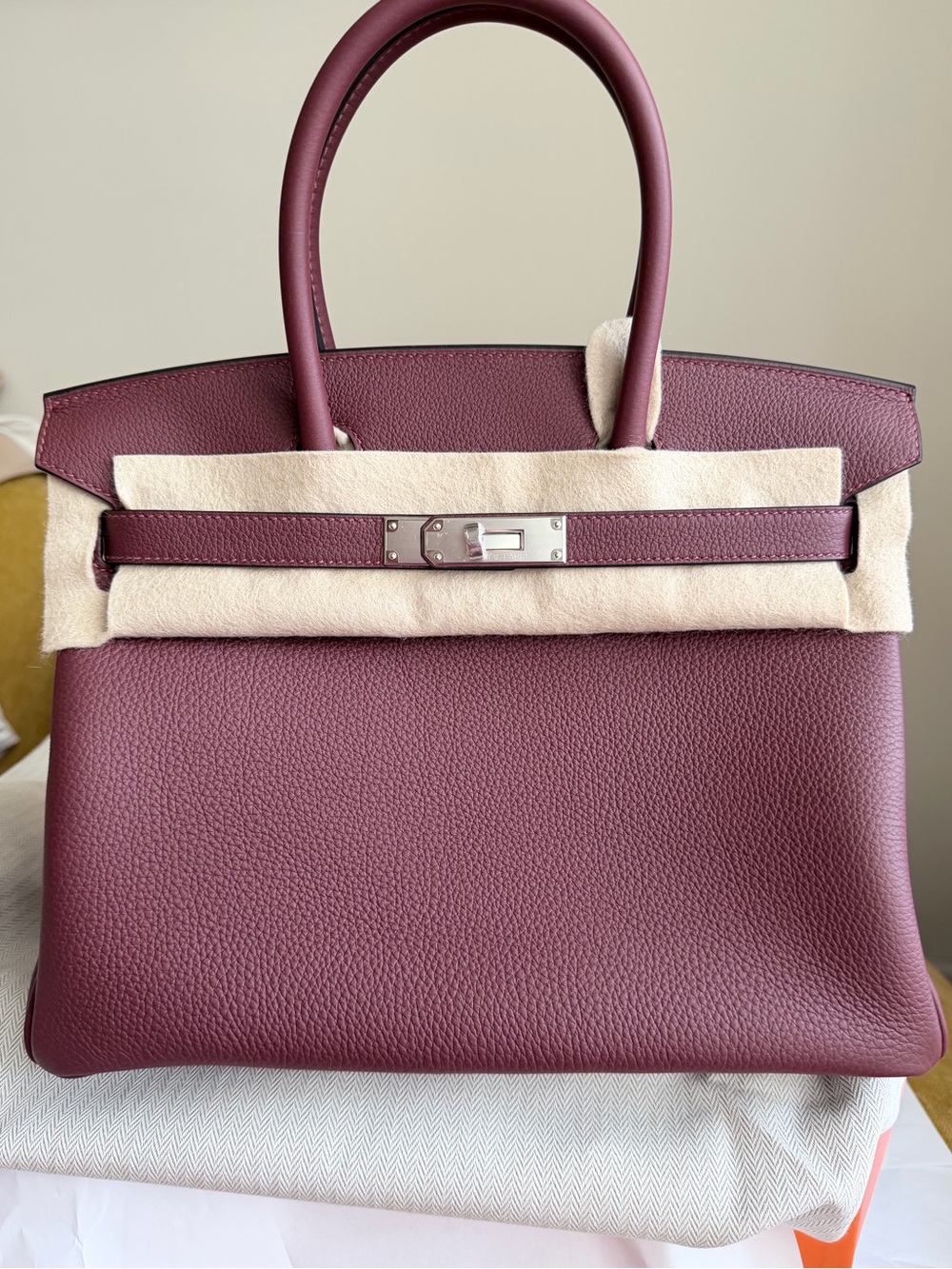 Hermes Birkin 30 Rouge H Paladium